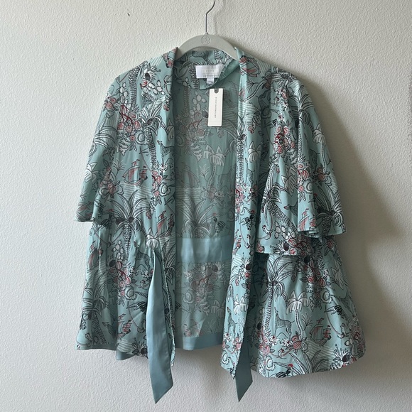 NWT Anthropologie Blue Patterned Jacket - Picture 1 of 5